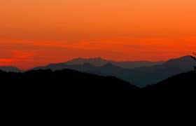 mountain sunset in asheville
